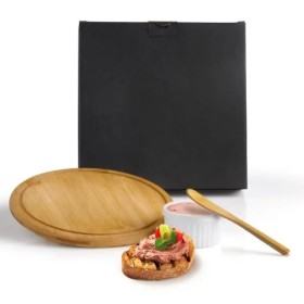Conjunto para Petiscos em Bambu 3 Pçs Personalizado