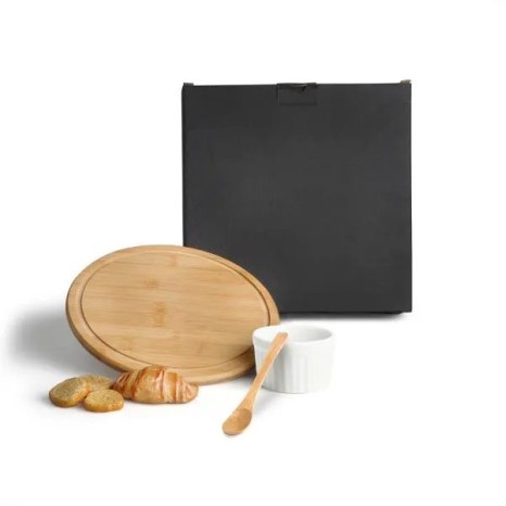 Conjunto para Petiscos em Bambu 3 Pçs Personalizado
