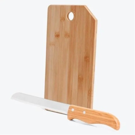 Conjunto para Cozinha em Bambu / Inox 2 Pçs Personalizado
