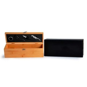 Estojo Em Bambu Com Acessórios 5 Pçs Personalizado