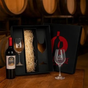 Jogo de Taças de Vidro para Vinho 490 Ml 2 Pçs Personalizado