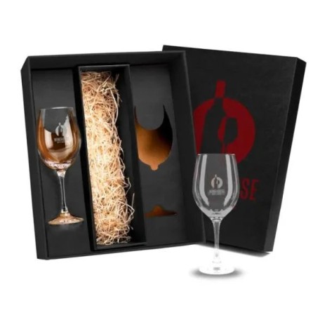 Jogo de Taças de Vidro para Vinho 490 Ml 2 Pçs Personalizado