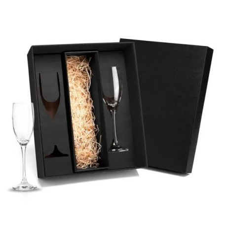 Kit de Taças de Vidro para Champagne 190 Ml 2 Pçs Personalizado