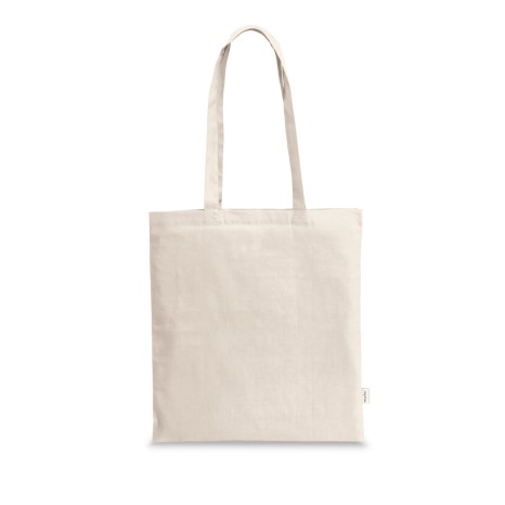 Sacola em 70% Algodão Reciclado e 30% Poliéster Reciclado (180 G/M²) Sem Tingimento Promocional