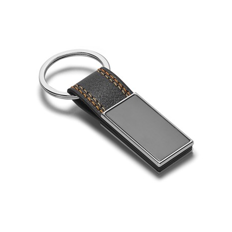 Chaveiro de Metal com Couro Personalizado com Nome