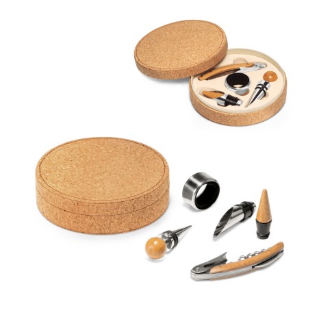 Kit Vinho com Estojo de Cortiça Personalizado