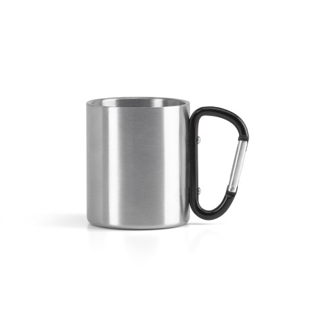 Caneca Aço Inox com Alça Mosquetão Personalizada