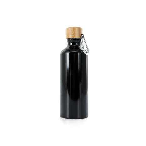 Garrafa Alumínio 500Ml Tampa Bambu com Logotipo