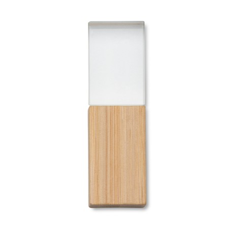 PEN DRIVE BAMBU CRISTAL 8GB com logotipo