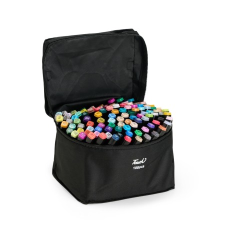 Kit Canetas Marcadoras Pontas Duplas 108 Cores Personalizado