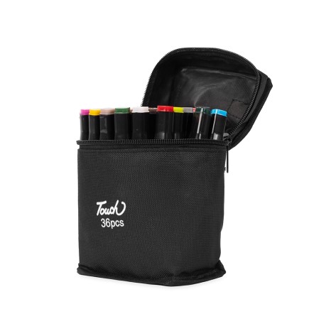 KIT CANETAS MARCADORAS PONTAS DUPLAS 36 CORES Brindes