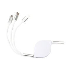 CABO USB RETRÁTIL 3 EM 1 para eventos