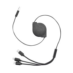 CABO USB RETRÁTIL 3 EM 1 para eventos