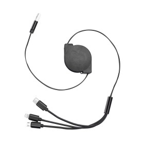 CABO USB RETRÁTIL 3 EM 1 para eventos