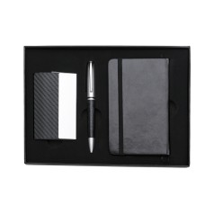 Kit Caneta e Caderneta Tipo Moleskine com Logotipo