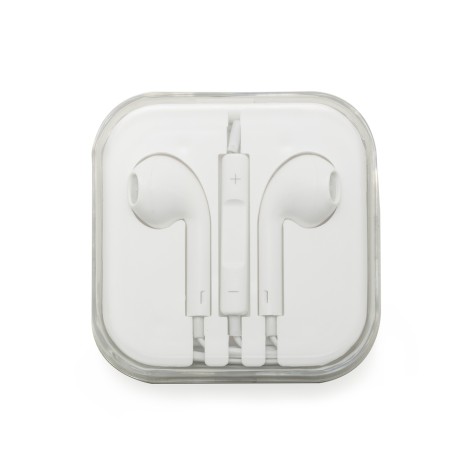 Fone de Ouvido com Microfone -Branco/Branco Promocional