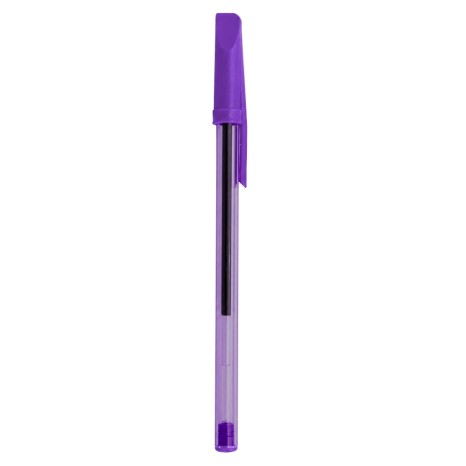 CANETA PLÁSTICA TRANSLUCIDA C/ TAMPA Personalizados