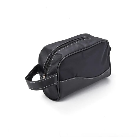 NECESSAIRE COURO SINT. E NYLON-PRE para brinde