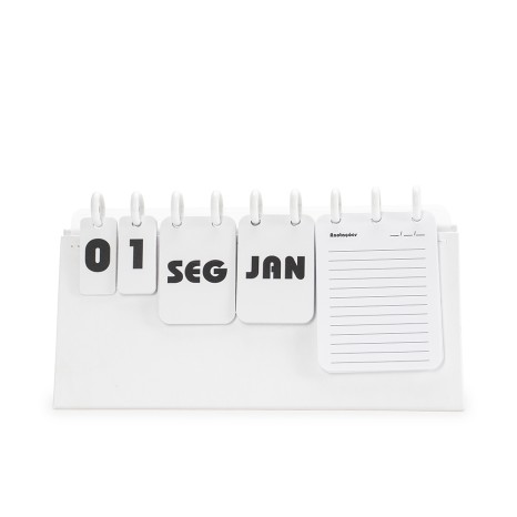 Calendário Permanente de Mesa Disco com Logotipo