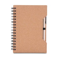 CADERNO DE PAPELÃO COM CANETA Personalizados