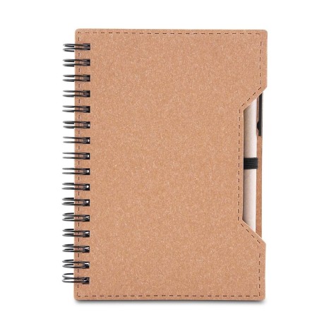 CADERNO DE PAPELÃO COM CANETA Personalizados