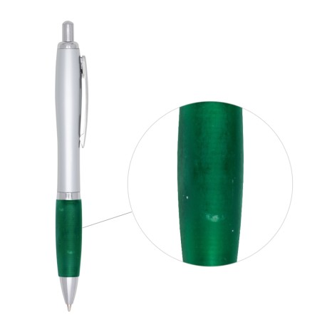 CANETA PLÁSTICA C/ DET EMBORRACHADO para brinde corporativo