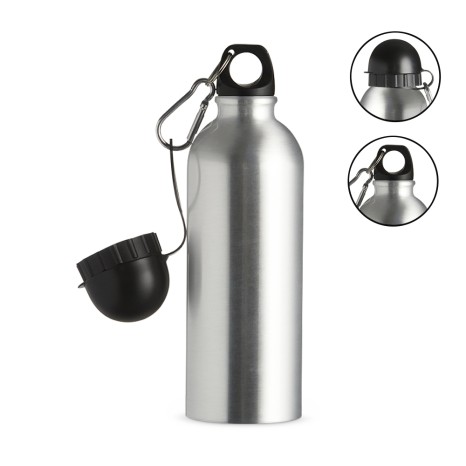 Squeeze Alumínio 500Ml com Bico e Mosquetão Personalizado