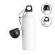 Squeeze Inox 500Ml com Bico e Mosquetão-Azul com Logotipo