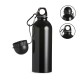 Squeeze Inox 500Ml com Bico e Mosquetão-Azul com Logotipo